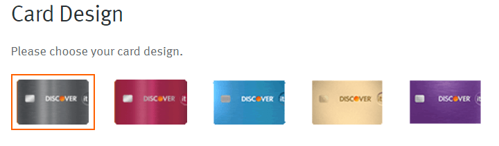 Discover It Secured Card Colors